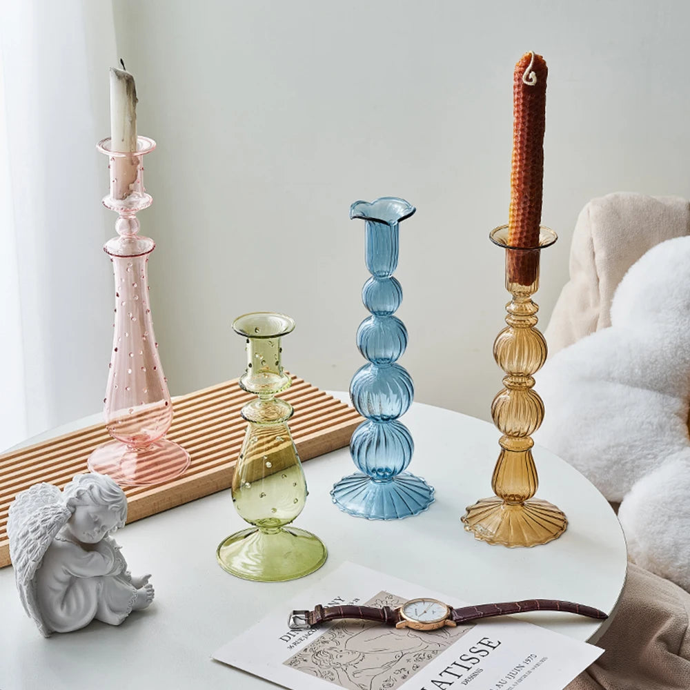 bougeoir en verre créatif pour décoration moderne et élégante - vue 5 sur 10