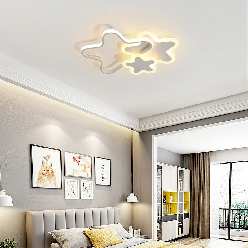 plafonnier moderne en led étoiles pour ambiance chaleureuse et romantique - vue 5 sur 11