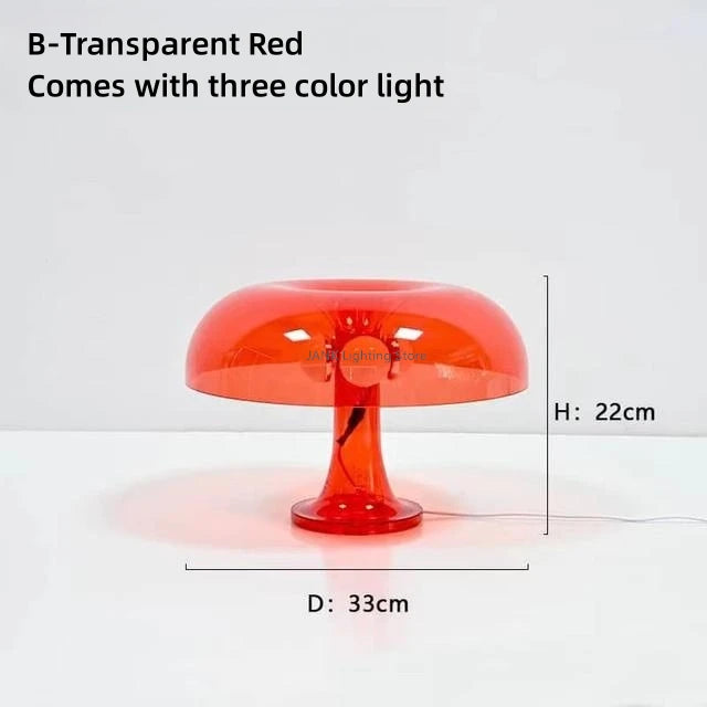Minimalist mushroom LED table lamp for decoration - vue 12 sur 14