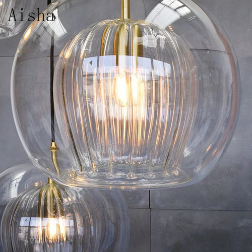 suspension moderne en verre pour décoration intérieure nordique - vue 4 sur 6