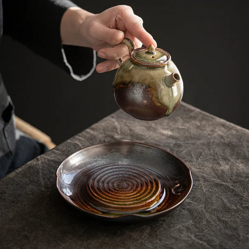 Couvercle bol theiere ceramique style retro artisanal maison