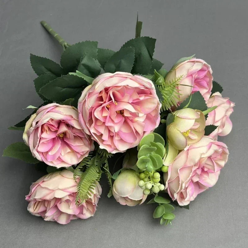 bouquet de pivoines artificielles pour mariage et décoration élégante - vue 5 sur 8