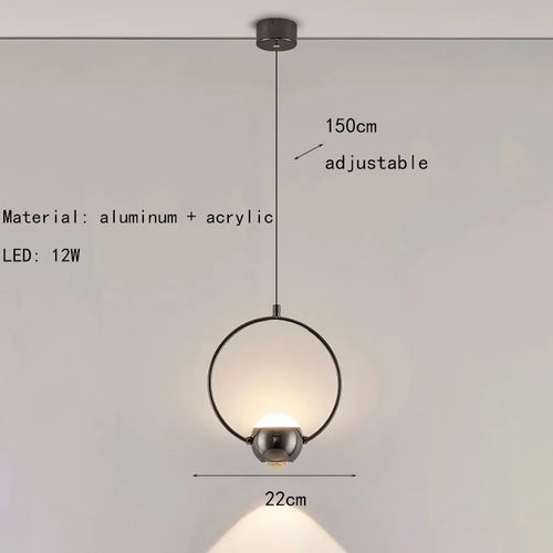 lustre led rotatif moderne naturel 4000k pour tous espaces