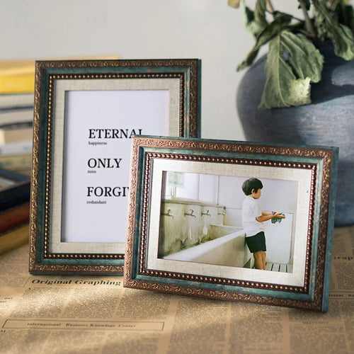 European Retro Photo Frame, Picture Card, Hanging Wall Frame, Wedding Anniversary, Landscape Poster Frame, Palace Decoration - vue 2 sur 9