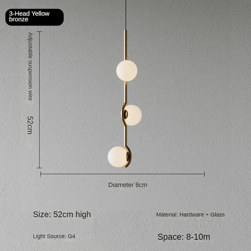 Minimalist postmodern pendant light for elegant interior décor - vue 10 sur 12