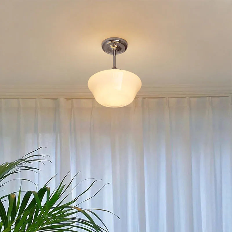 Plafonniers en verre de porche de balcon médiéval Bauhaus lampes de décoration de chambre simples lampes de porche allée couloir éclairage d'entrée lustres