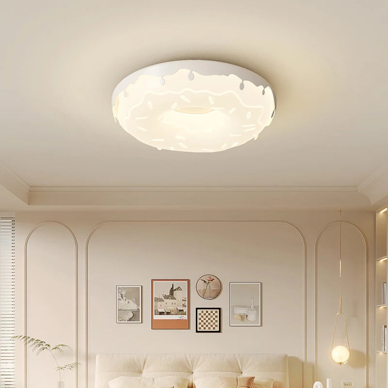 plafonnier donut moderne style girly simple et élégant - vue 7 sur 10