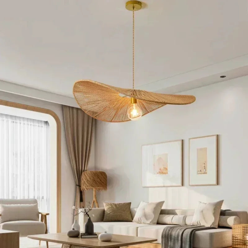suspension japonaise en corde de chanvre pour décoration moderne - vue 3 sur 21