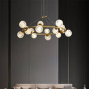 lustre Salle à manger moderne décoration de la maison en verre salon moderne intelligent LED luminaires intérieurs