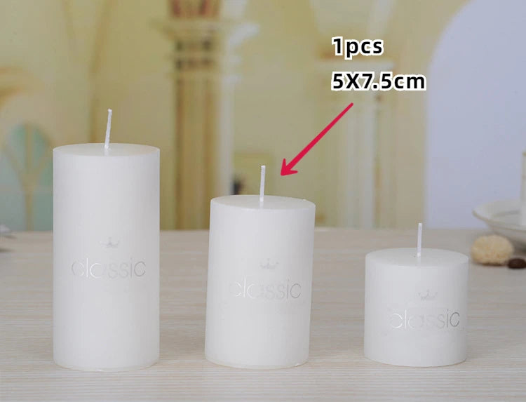 bougies piliers parfumées décoratives sans fumée en plusieurs tailles et couleurs - vue 23 sur 29