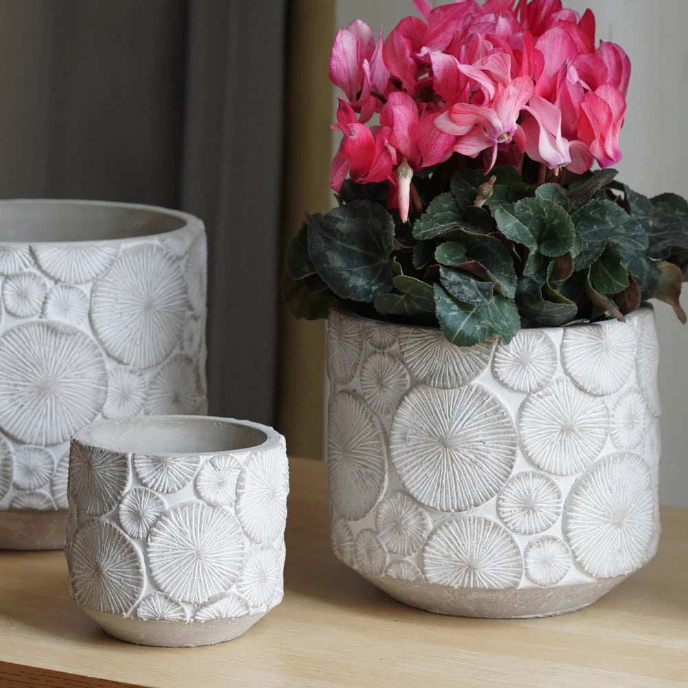 moule en silicone pour pots de fleurs décoratifs en béton vintage