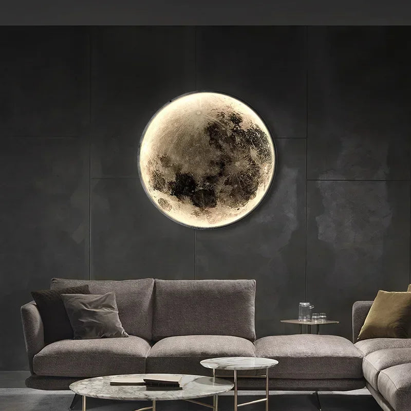Applique murale led créative en forme de lune pour décoration intérieure - vue 3 sur 20