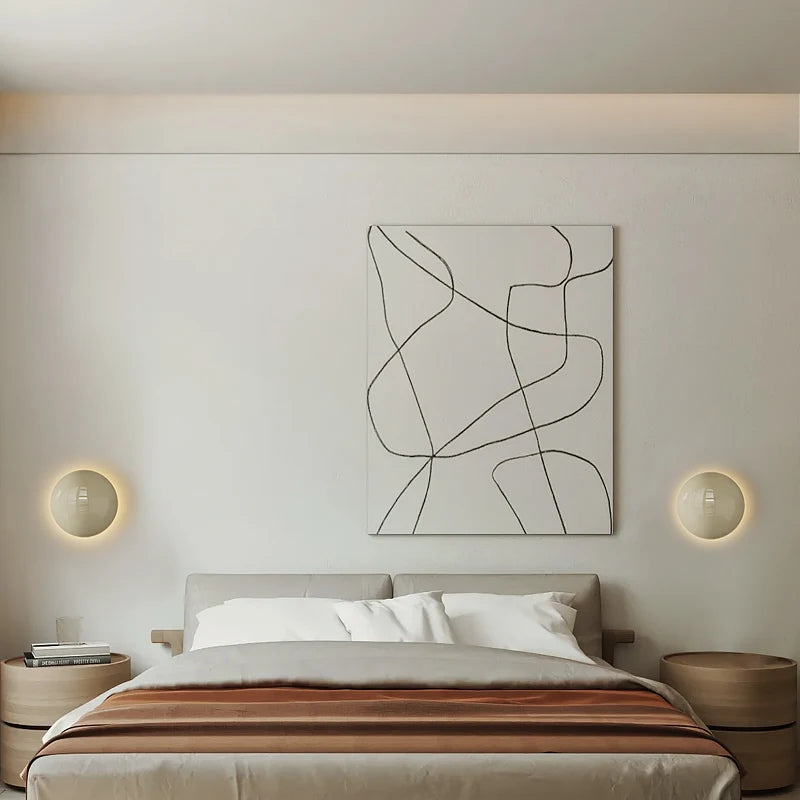 applique murale ronde minimaliste style bauhaus médiéval - vue 5 sur 11