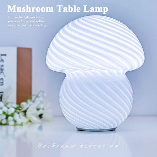 Champignon lampes de Table LED lampe de bureau veilleuse à intensité variable pour chambre Restaurant café atmosphère moderne décoration cadeaux - vue 3 sur 8