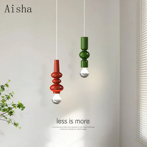 Minimalist Nordic LED pendant light for bar and restaurant - vue 3 sur 12
