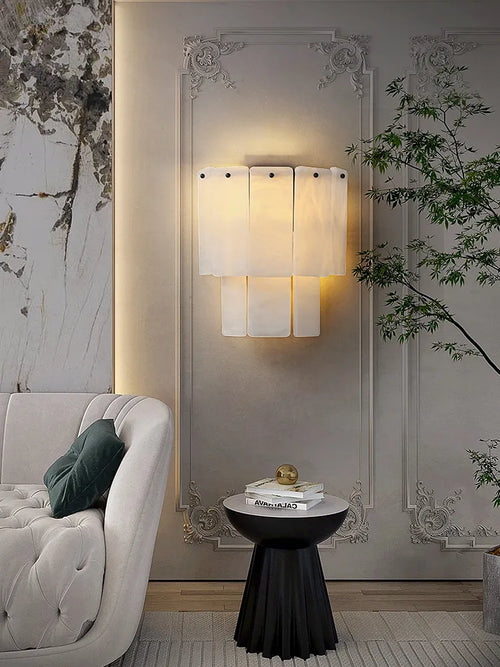 Applique murale en marbre blanc pour salon
