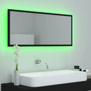 LED bathroom black 100x8,5x37 cm acrylic, modern Dressing room furniture girl bedroom bedside cabinet storage vanity wardrobe
