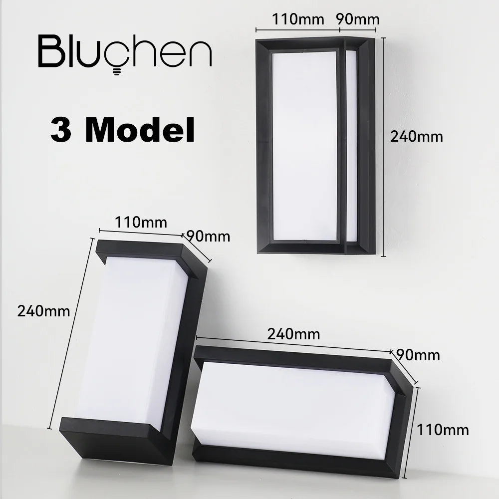 applique murale extérieure led étanche pour éclairage décoratif - vue 6 sur 9
