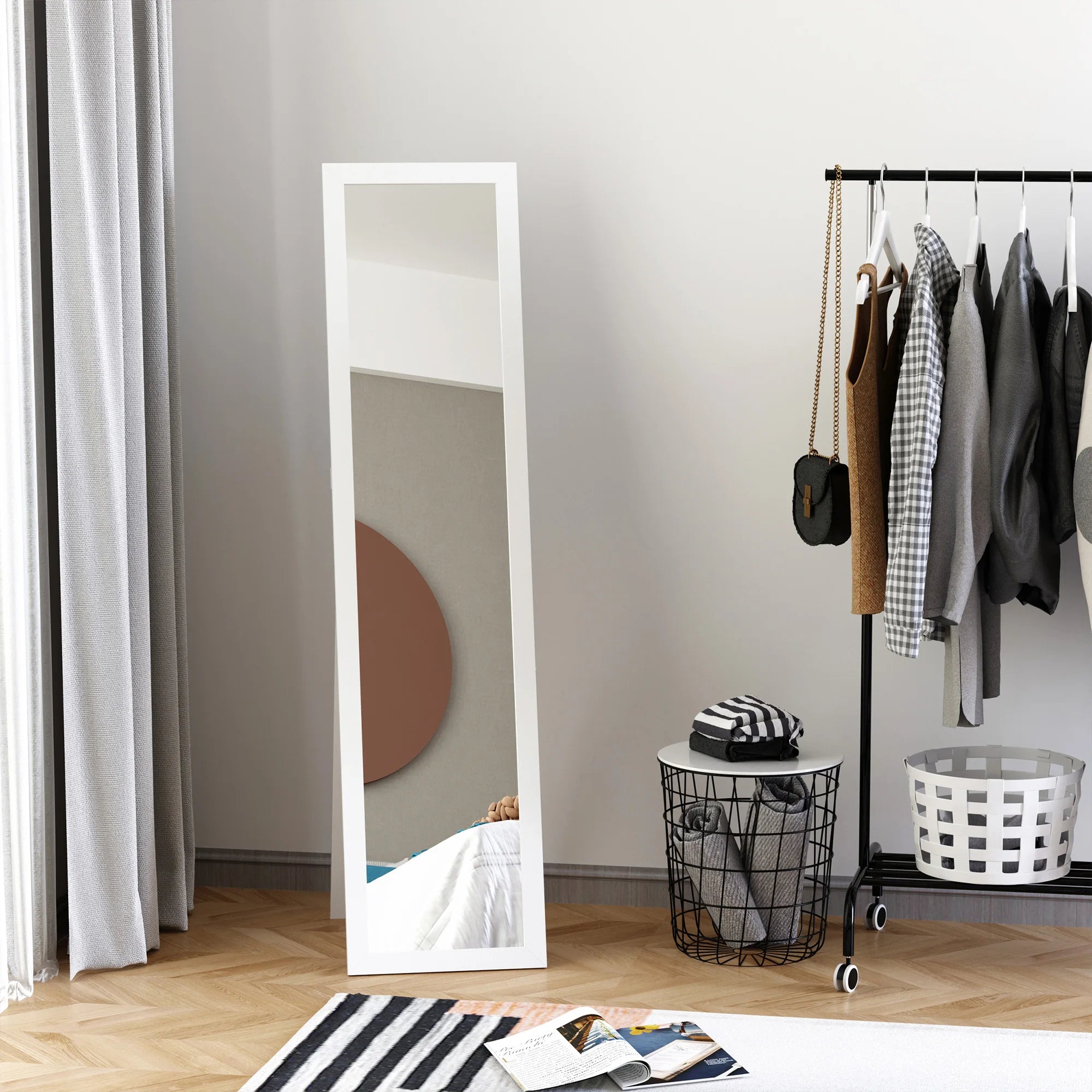 miroir sur pied moderne à double utilisation intégrale - vue 8 sur 7