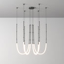 lustre linéaire à led design en acier inoxydable minimaliste