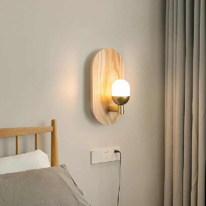 Minimalist Nordic LED log wall light for interiors - vue 4 sur 7