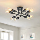 lustre spoutnik vintage à tiges multiples en fer moderne