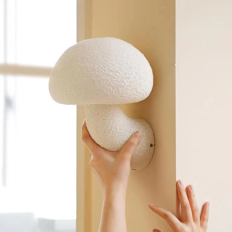 applique murale créative en résine en forme de champignon - vue 4 sur 6
