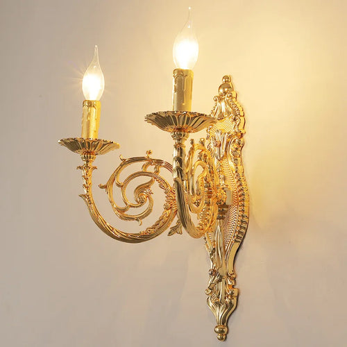 applique européenne en alliage de zinc cristal luxe éclairage hôtel