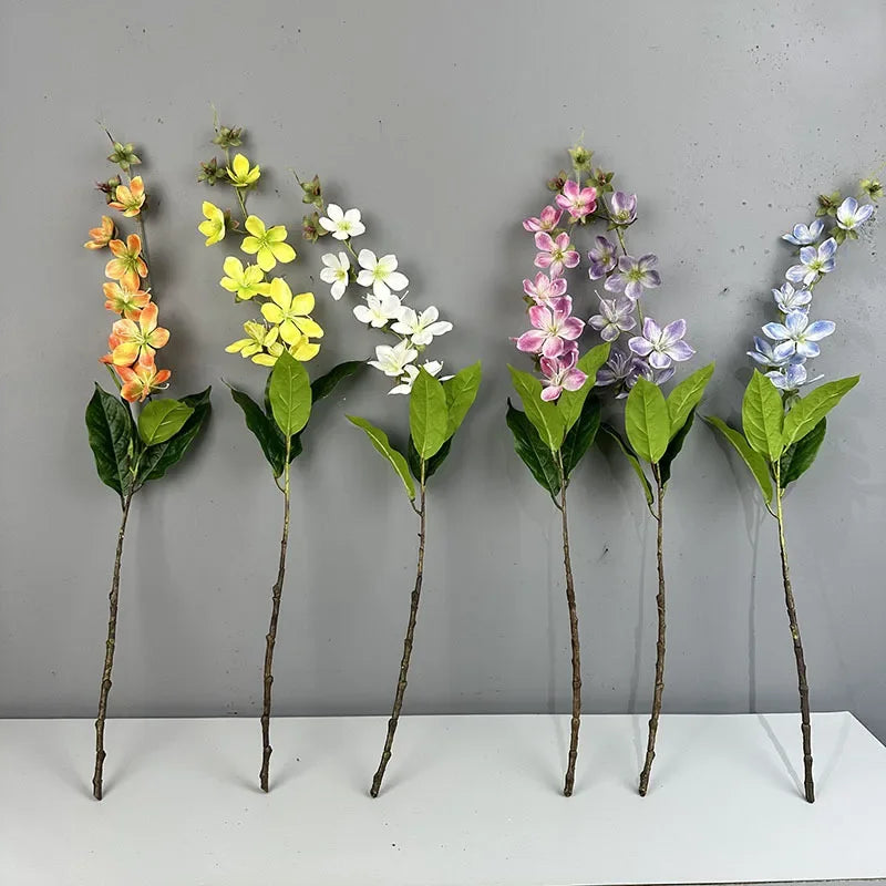 branche de jasmin artificielle en soie pour décoration festive - vue 6 sur 12