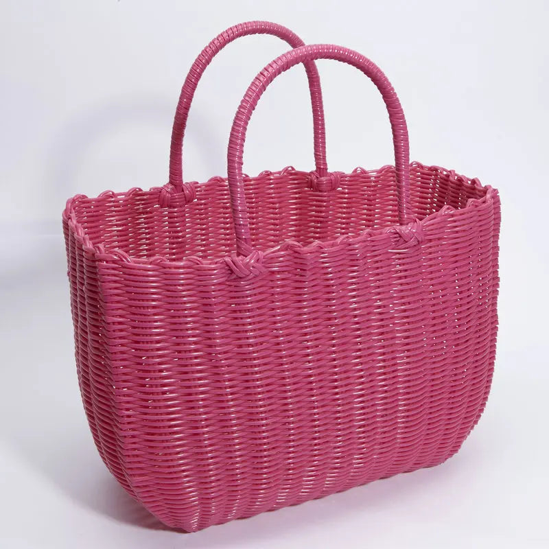 panier tissé imitation rotin pour pique-nique en extérieur - vue 17 sur 22