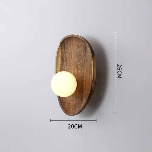 Minimalist Nordic solid wood wall light for interiors - vue 8 sur 7