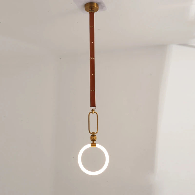 plafonnier à anneau simple design nordique lumineux suspendu intérieur - vue 3 sur 7