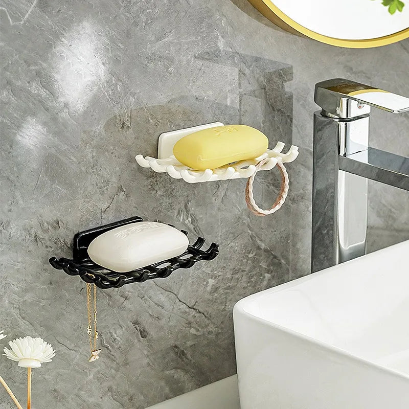 étagère murale de drainage pour savon design moderne sans perçage - vue 4 sur 8