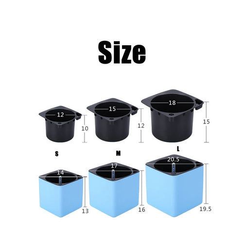 White Self Watering Planter, Water Indicator, Modern Decorative Planter Pot for all House Plants Flowers, Herbs, Vegetables - vue 7 sur 6