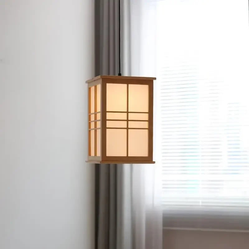 lampe en bois décorative pour restaurant bar et yoga - vue 2 sur 7