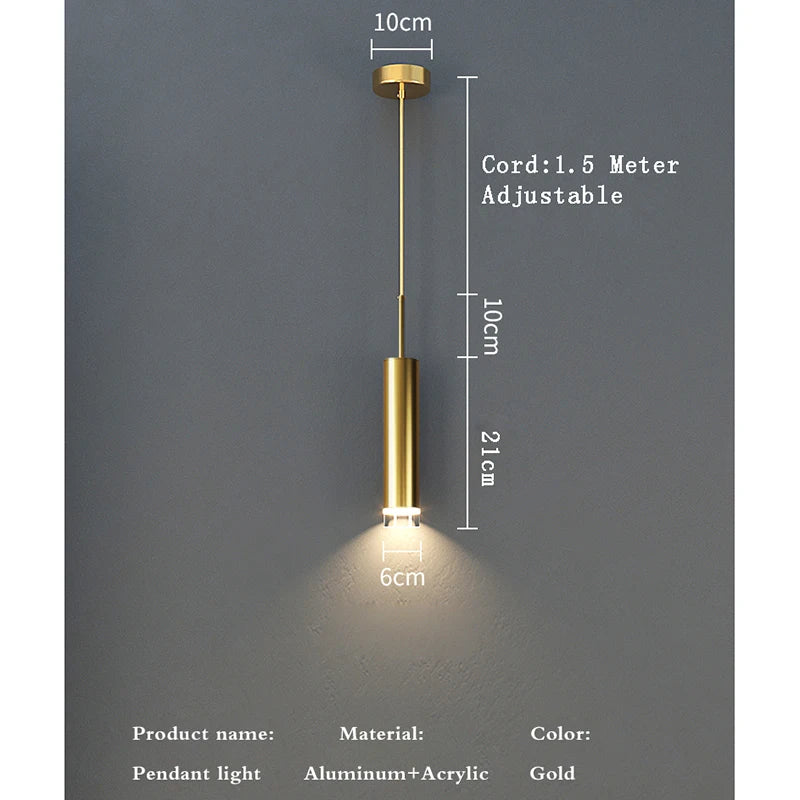 Fumi Modern Adjustable LED Pendant Light, Elegant Ceiling Hanging LED Light Fixture for Kitchen Island Living Room Bedroom - vue 7 sur 8