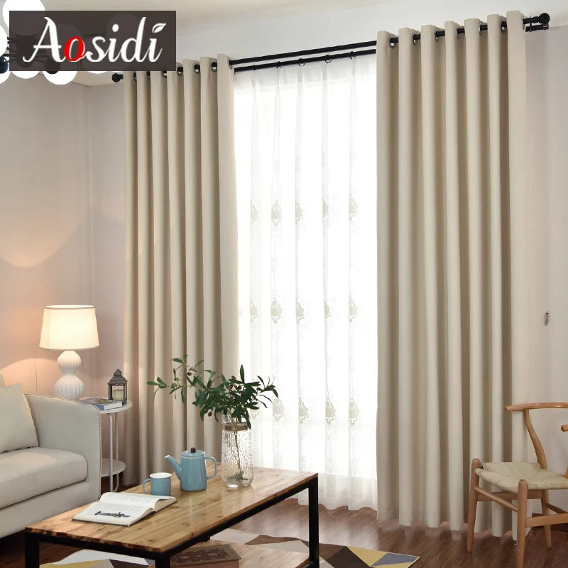 Rideau occultant moderne polyester pour salon et chambre - vue 4 sur 10