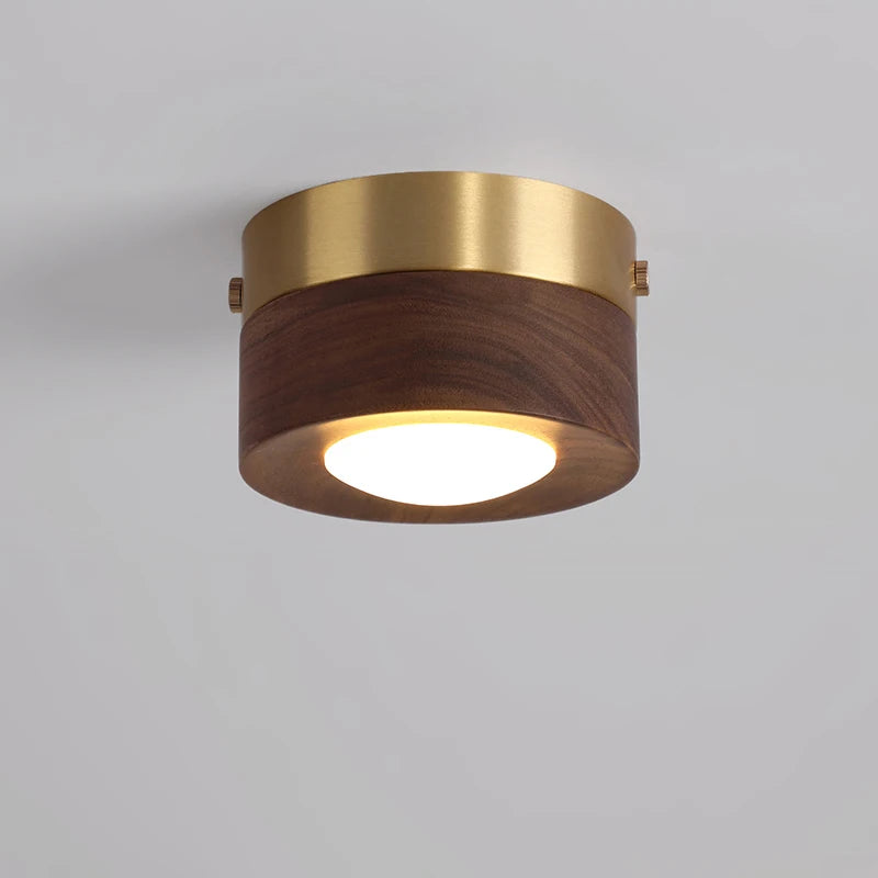 lampe plafonnier en noyer et frêne led décoration maison - vue 6 sur 10