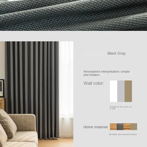 Rideau occultant moderne minimaliste pour salon et chambre - vue 8 sur 18