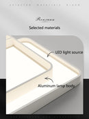 Ceiling Lamps Living Room Main Lamp Rectangular Nordic Ceiling Lamp Modern Simple Atmosphere Bedroom Creative Lamps Whole House