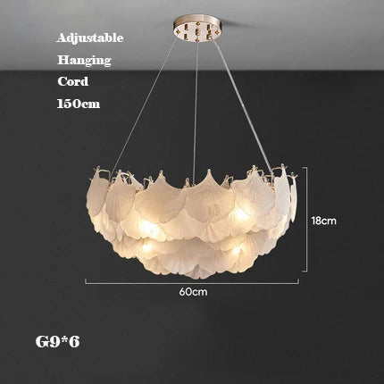 Minimalist retro glass chandelier for elegant decor - vue 11 sur 11