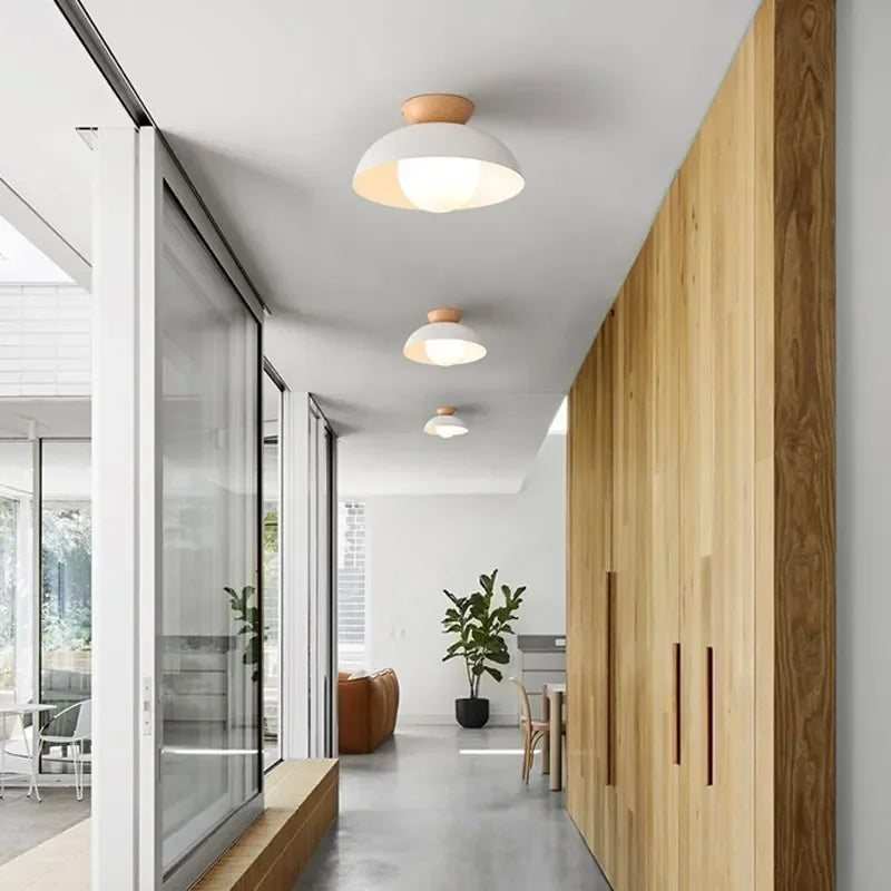 Allée en bois plafonnier moderne balcon entrée escalier salons vestiaire E27 nordique décoration de la maison luminaires