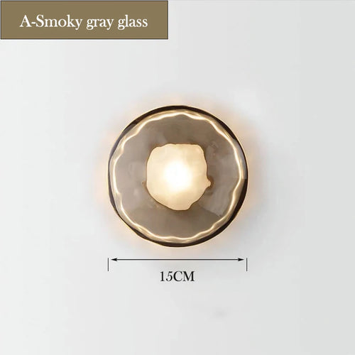 Modern minimalist glass LED wall light for interior decoration - vue 10 sur 17