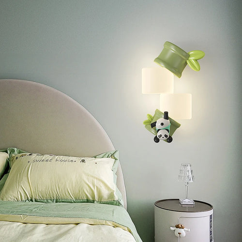 applique murale panda et lapin pour enfants éclairage ludique - vue 4 sur 9