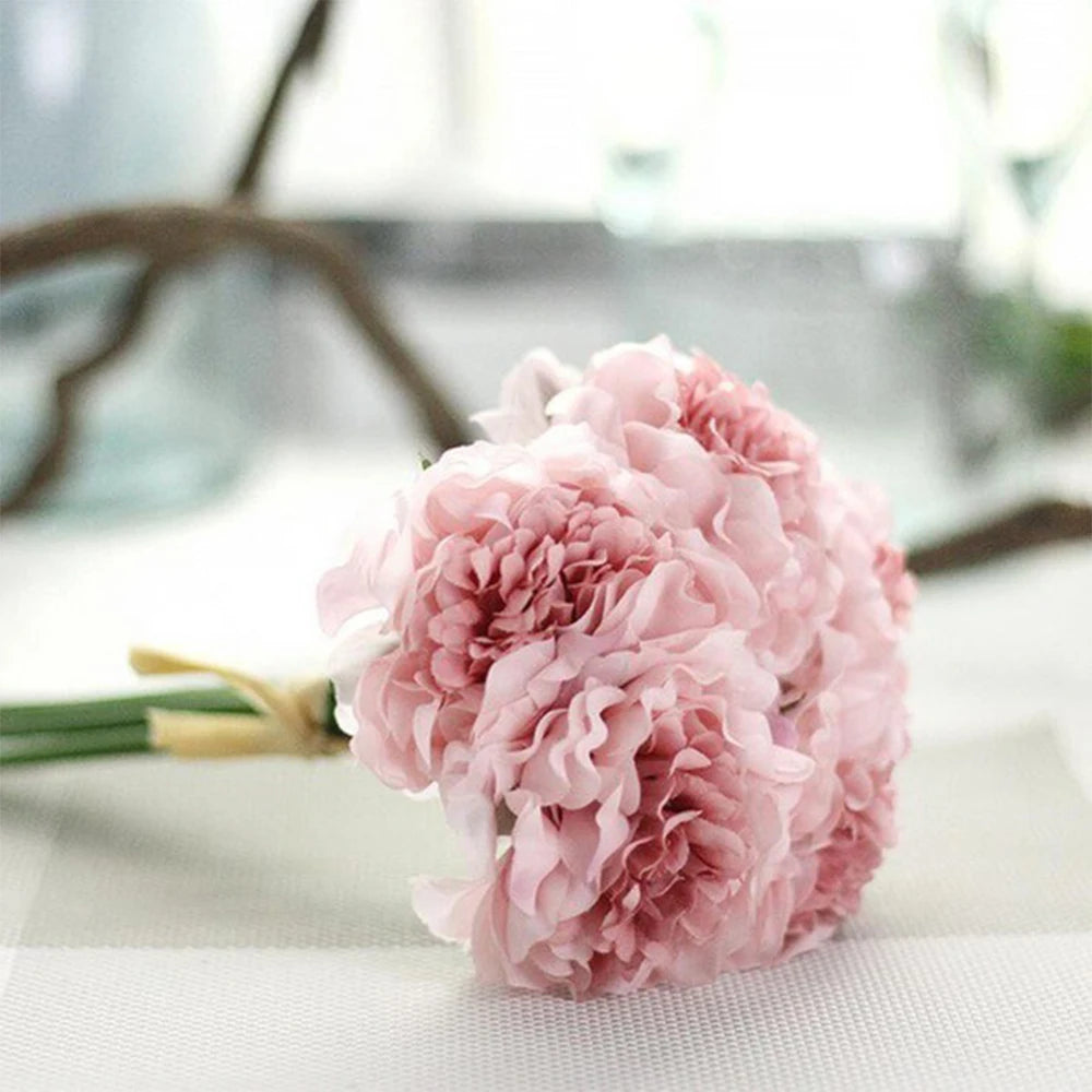 lot de 5 pivoines artificielles pour décorations élégantes et mariage - vue 11 sur 12