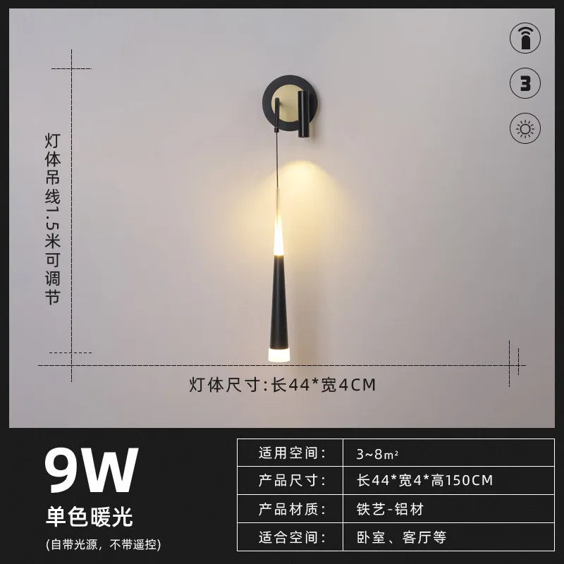 lampe de chevet design nordique moderne avec éclairage led - vue 13 sur 14