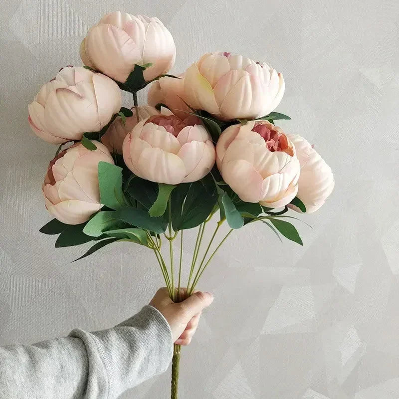 bouquets de pivoines artificielles pour décoration intérieure élégante - vue 4 sur 14