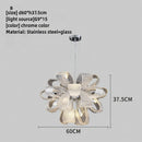 Minimalist floral glass chandelier for modern interiors