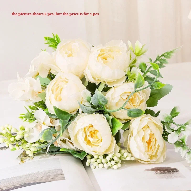 bouquet de pivoines artificielles pour décoration intérieure - vue 12 sur 12