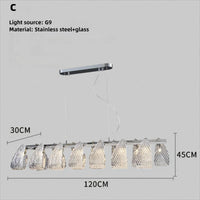 Minimalist floral glass chandelier for modern interiors